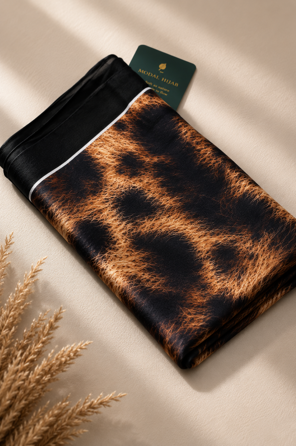 Leopard print premium modal hijab. Soft and lightweight